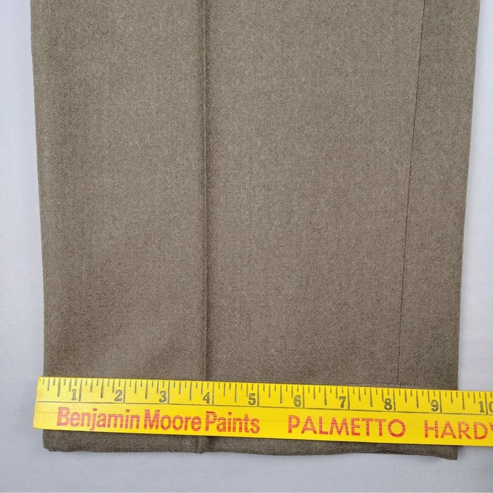VTG Chaps Ralph Lauren Pants Mens 42x32 Brown Wool Pleated Cuffed NWT Office